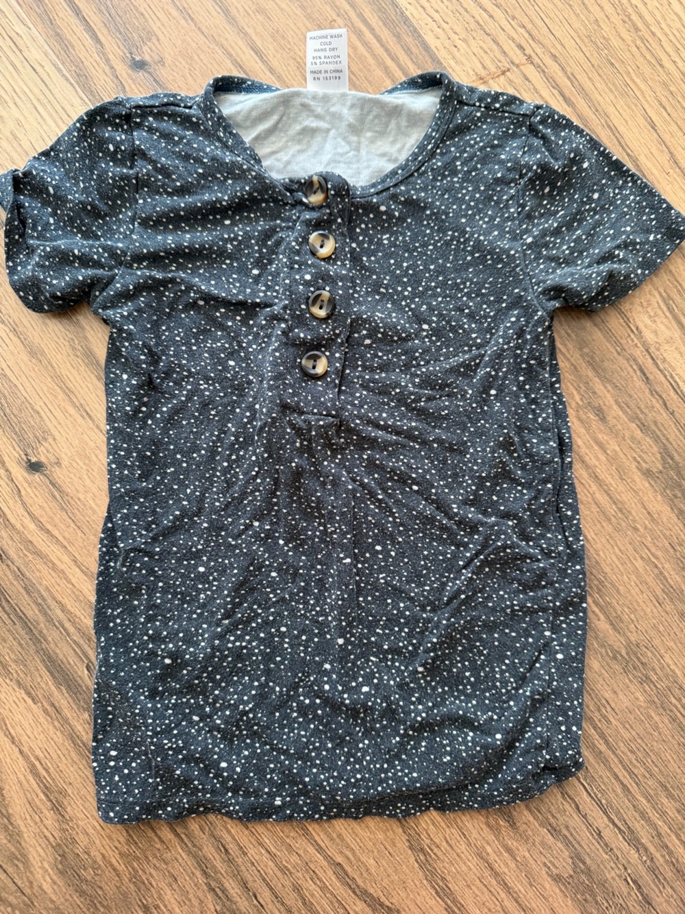 Lou Lou & Co  Black Speckled Shirt